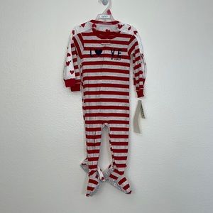 Carter’s Unisex Sleep and play set Toddler Love my family Heart print